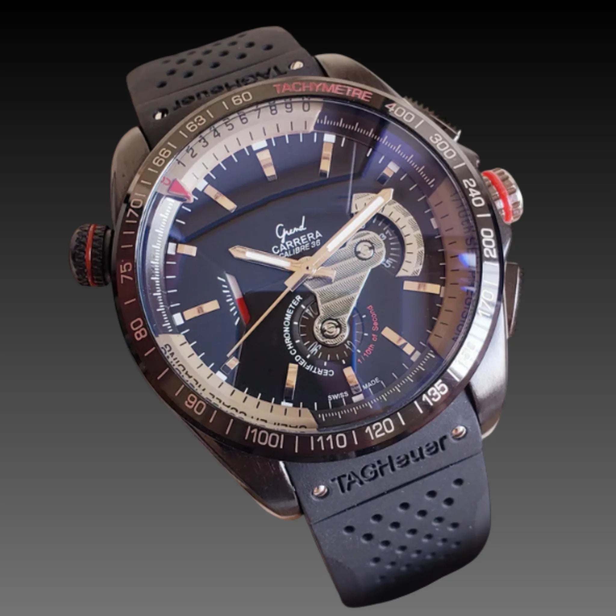 Men's Grand Racing Caliper Watch | 43.55mm Mechanical Sport | Avant-Garde Design