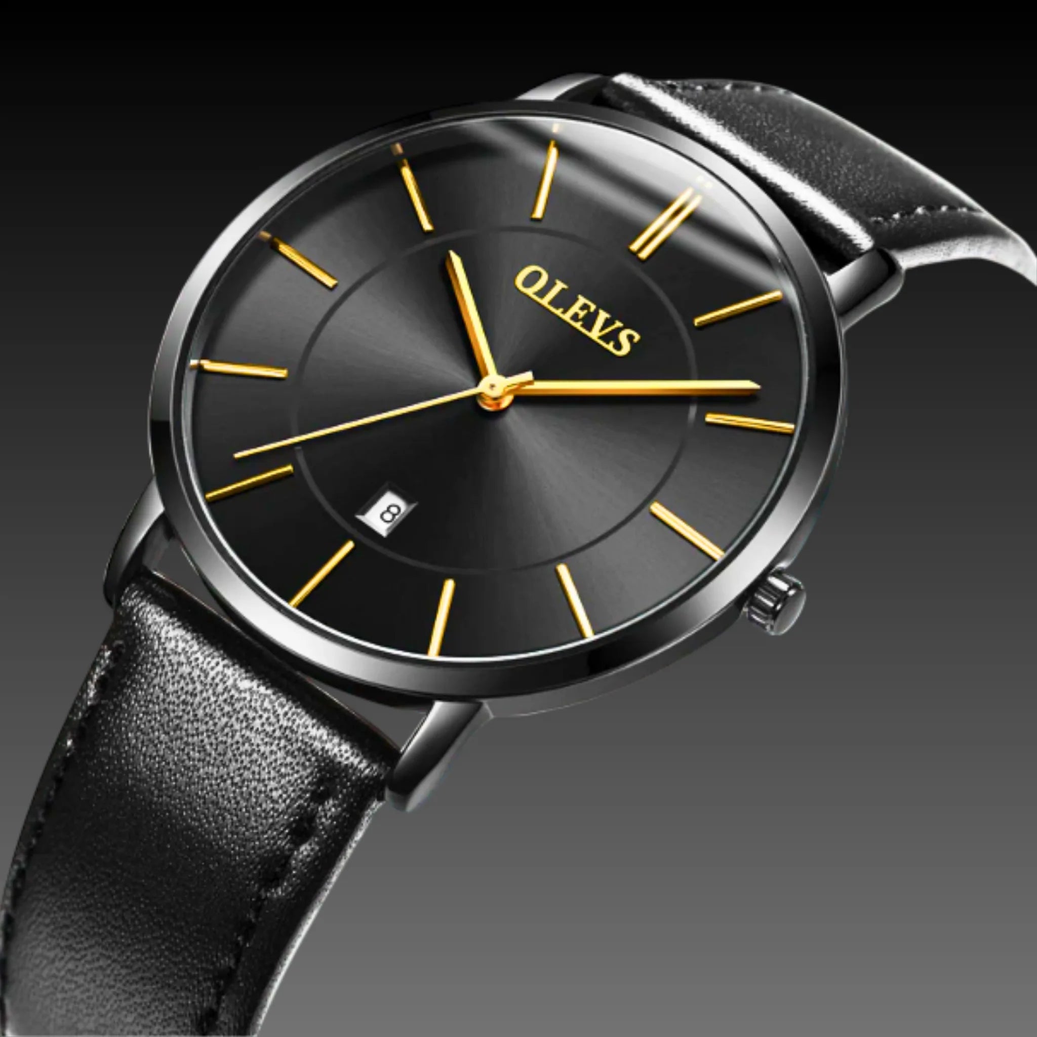 Men's Leather Chronograph Watch | Curren Aviator Style | Luxury Quartz Date Timepiece