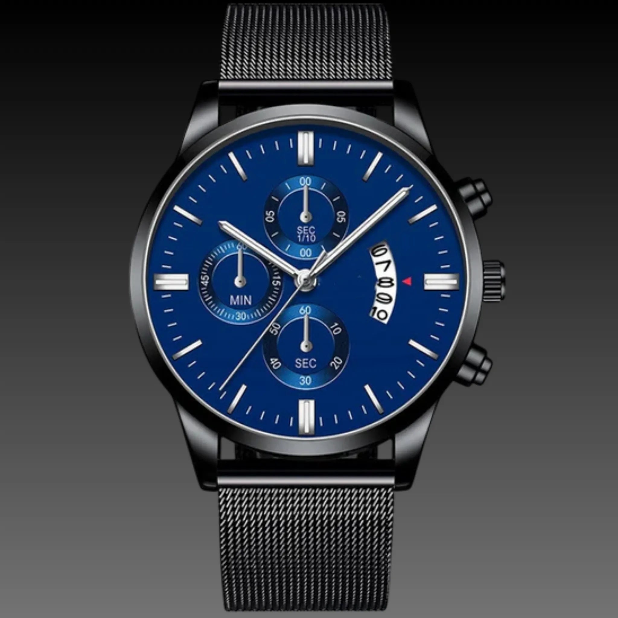 Men's Ultra-Slim Mesh Watch | Modern Minimalist Quartz | Stainless Steel Milanese Strap