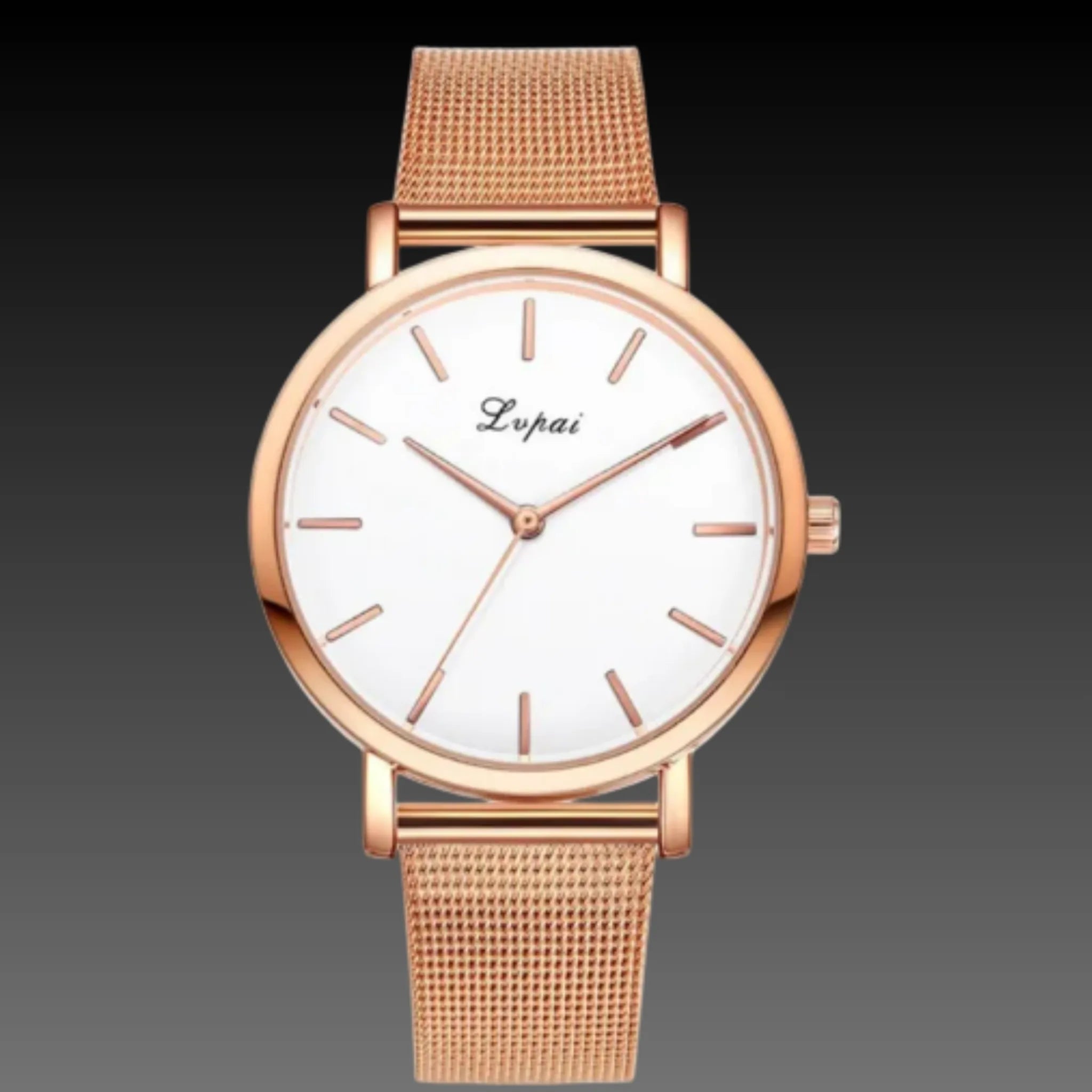 Women's Marble Dial Minimalist Watch | Mesh Strap | Modern Art Design