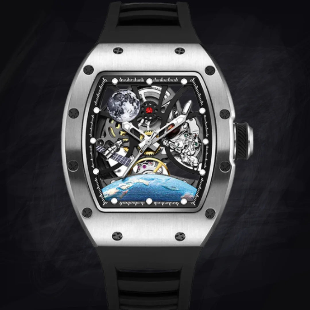 Men’s Stylish Watch — 15mm Thickness, 4 Color Options (Blue, Rose Gold, White, Silver Black)