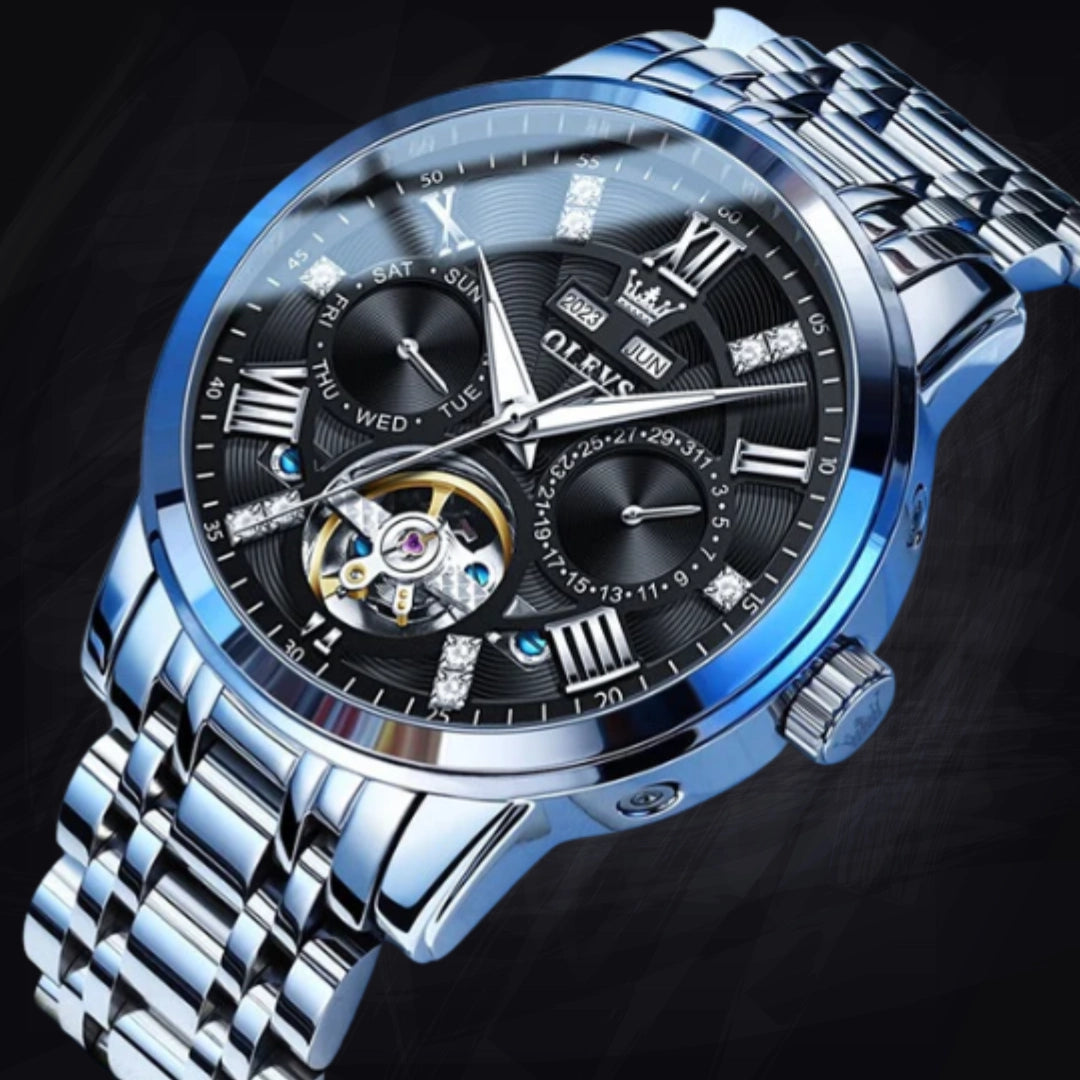 Men's Multi-Function Automatic Watch – 42mm Classic Steel Business Edition (13mm Thick)