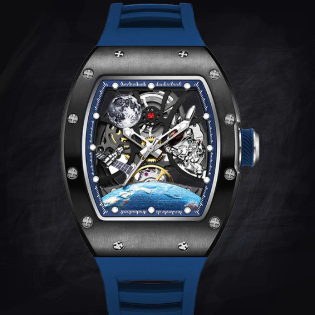 Men’s Stylish Watch — 15mm Thickness, 4 Color Options (Blue, Rose Gold, White, Silver Black)