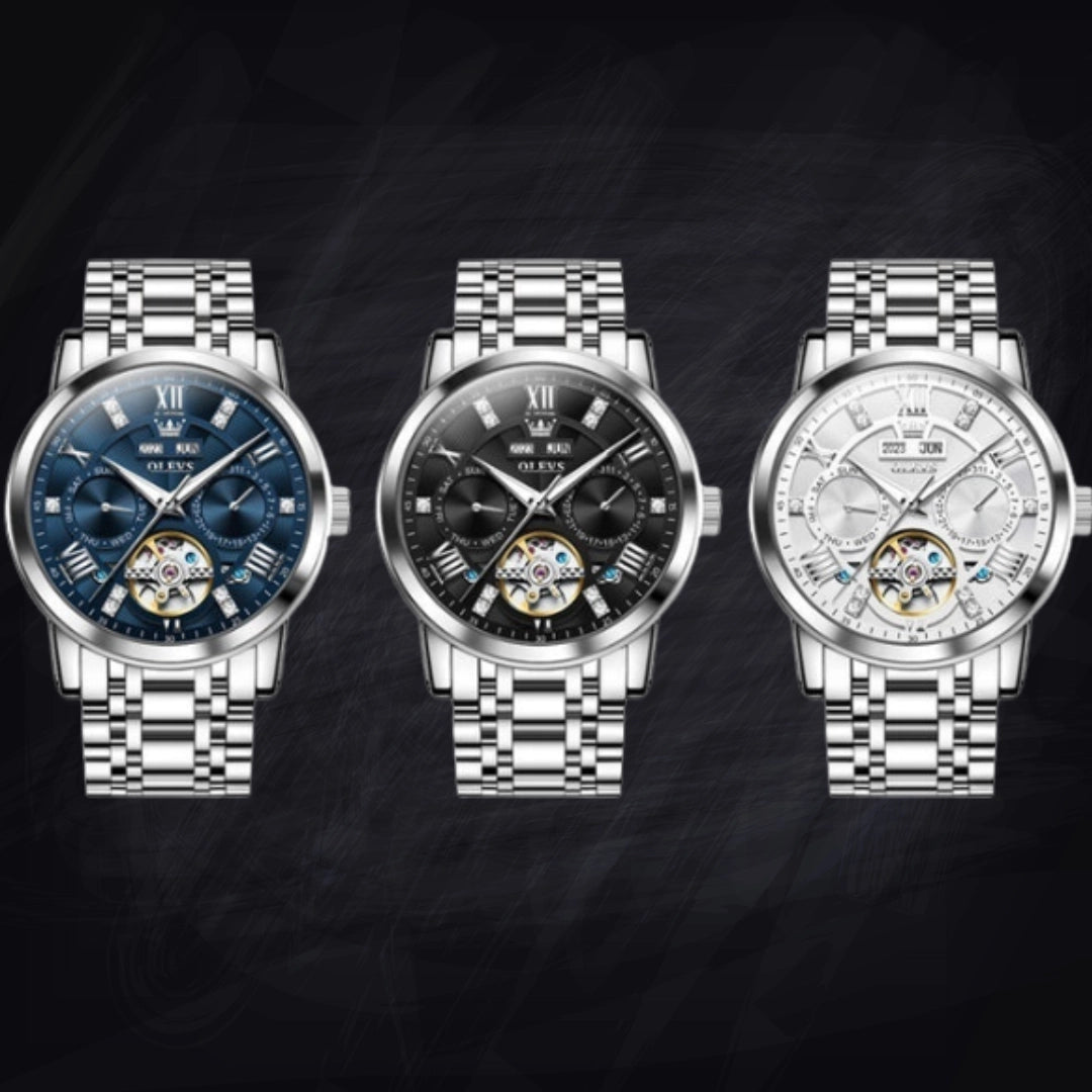 Men's Multi-Function Automatic Watch – 42mm Classic Steel Business Edition (13mm Thick)