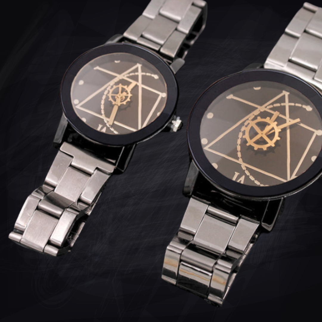 Fashion Gear Compass Turntable Stainless Steel Couple Watches (Men’s & Women’s)