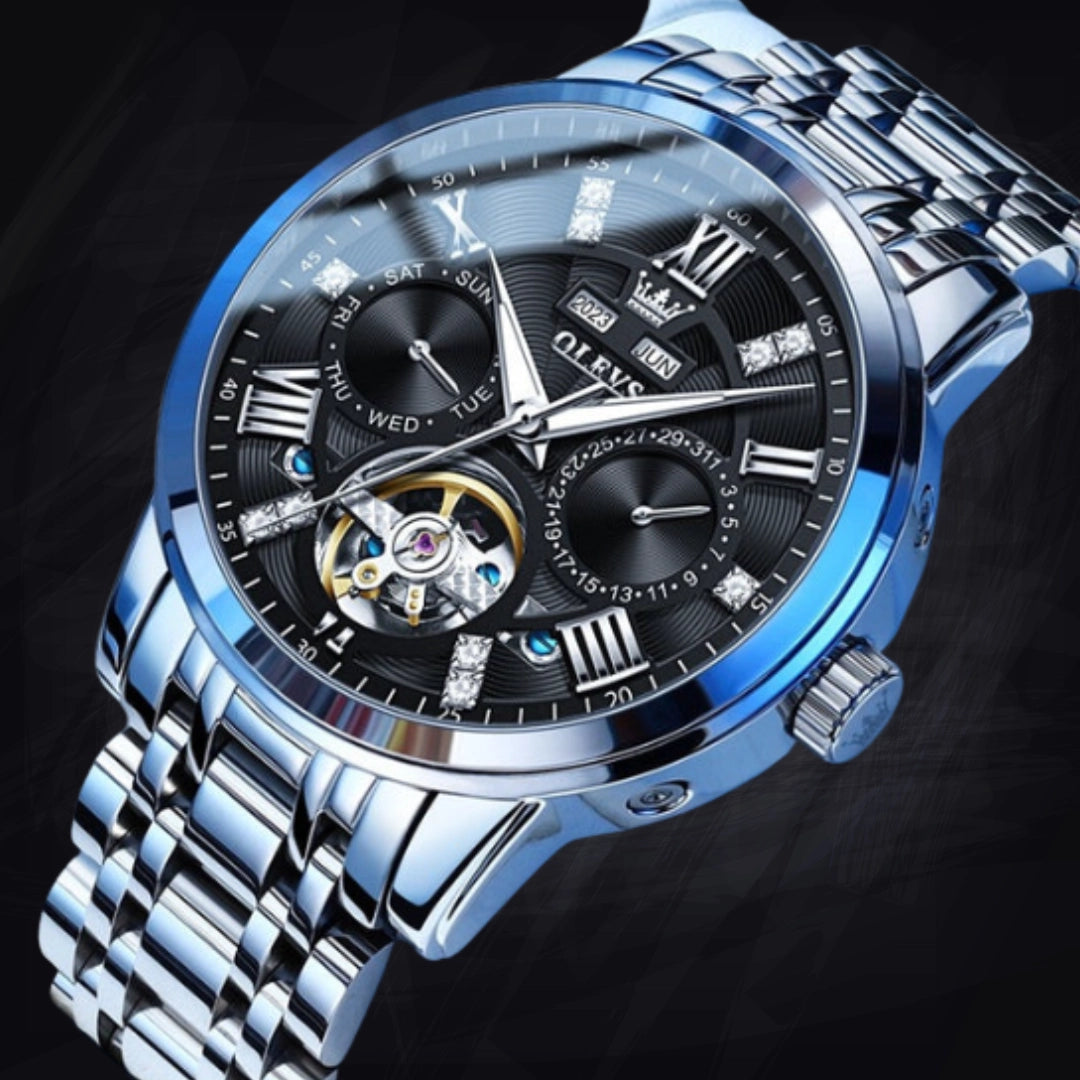 Men's Multi-Function Automatic Watch – 42mm Classic Steel Business Edition (13mm Thick)