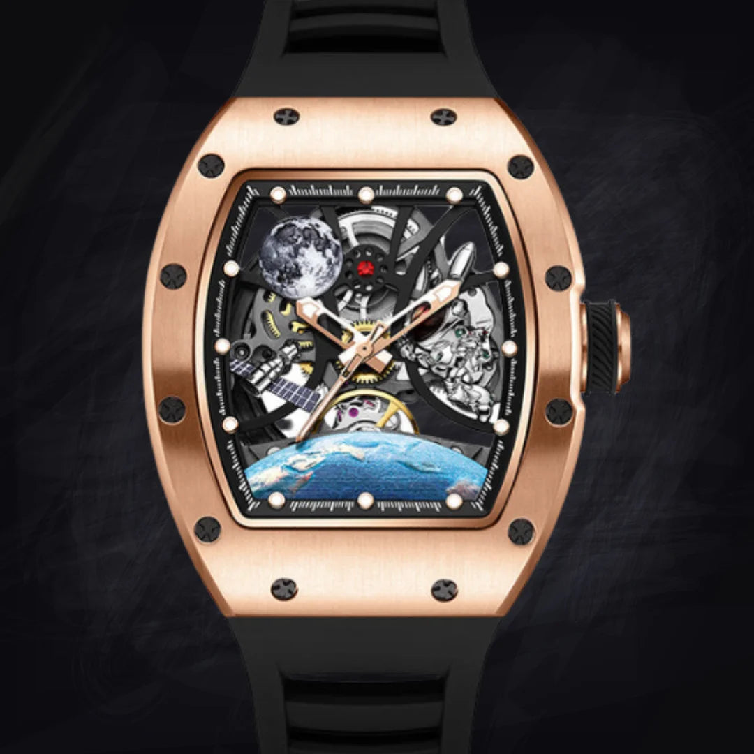 Men’s Stylish Watch — 15mm Thickness, 4 Color Options (Blue, Rose Gold, White, Silver Black)