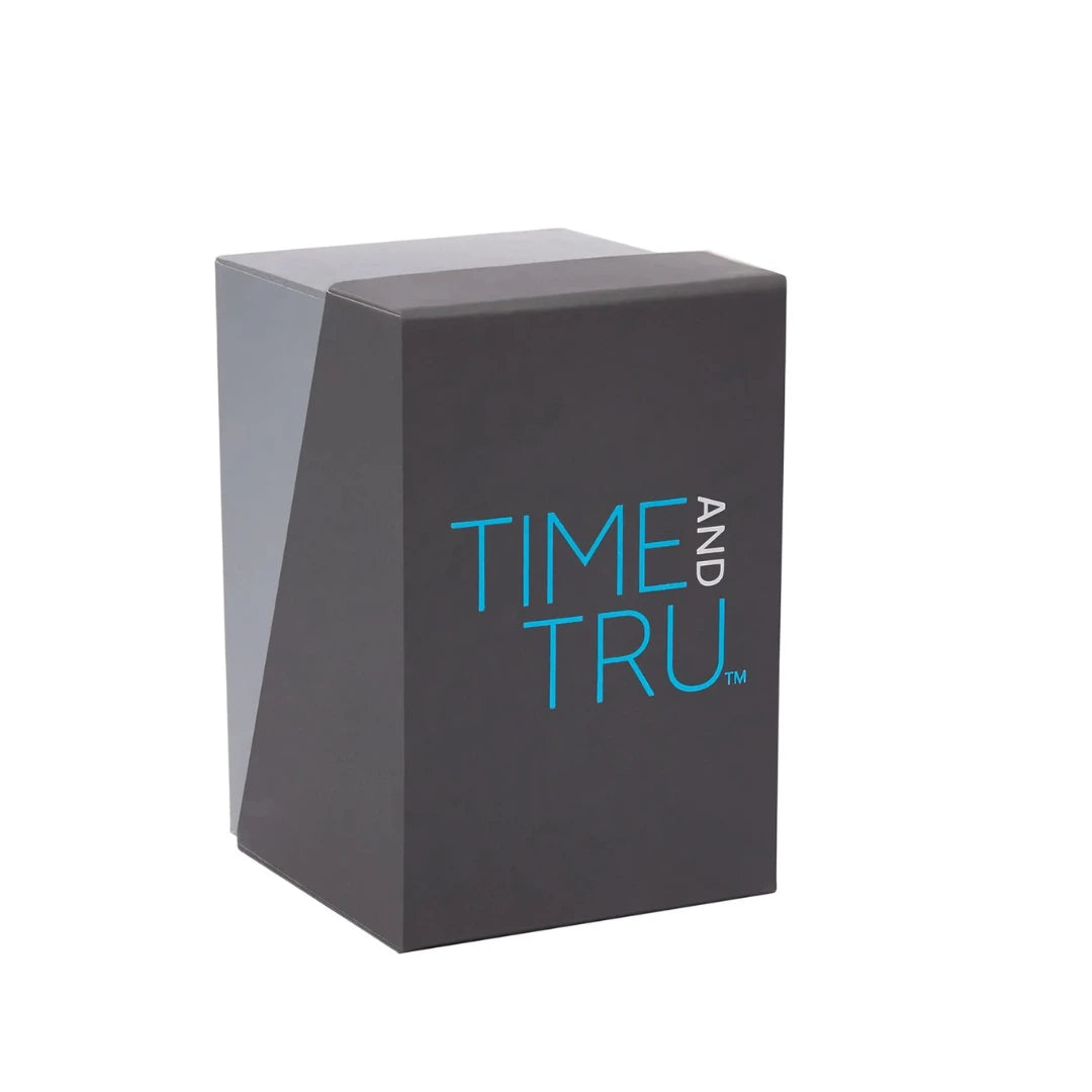 Time and Tru Women’s Gunmetal & Gold Crystal Accent Watch – Black Leather Strap (Model: FMDOTT058)