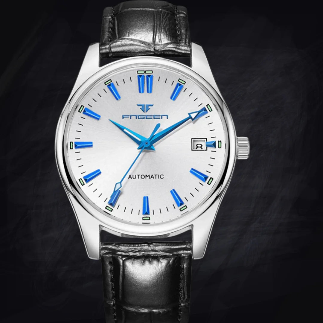 Men's 10mm Slim Quartz Watch: Folding Buckle | Steel & Leather Options