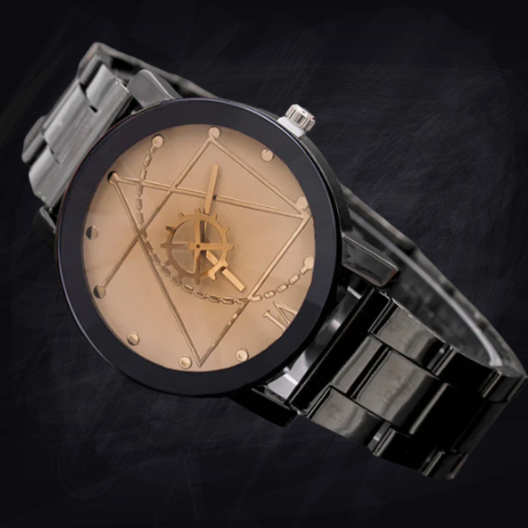 Fashion Gear Compass Turntable Stainless Steel Couple Watches (Men’s & Women’s)