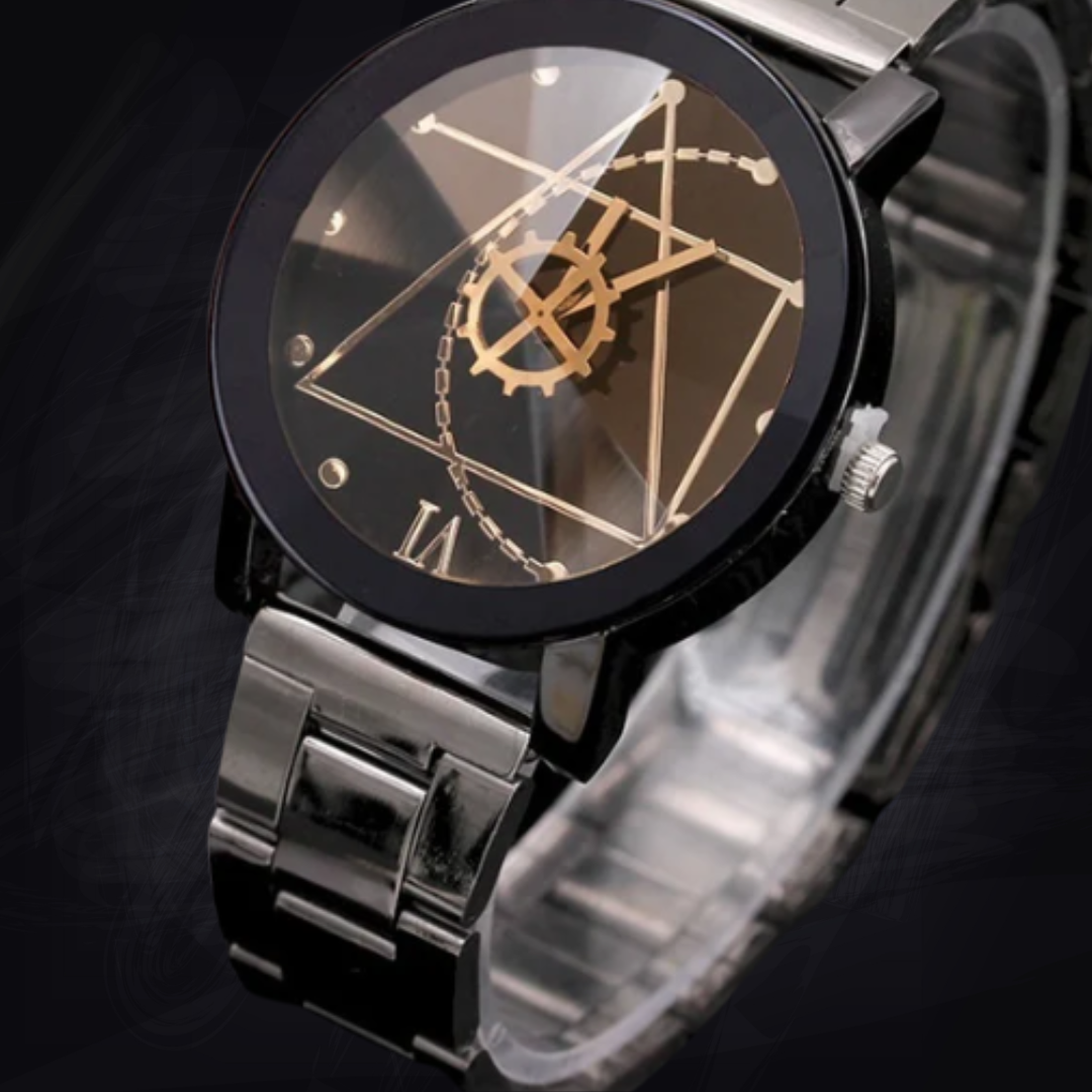 Fashion Gear Compass Turntable Stainless Steel Couple Watches (Men’s & Women’s)