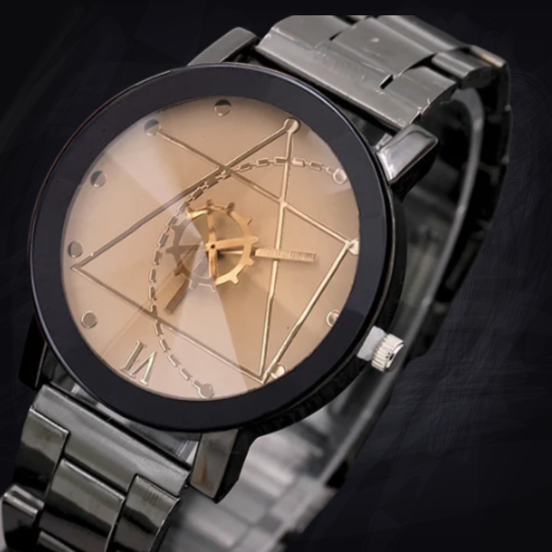 Fashion Gear Compass Turntable Stainless Steel Couple Watches (Men’s & Women’s)