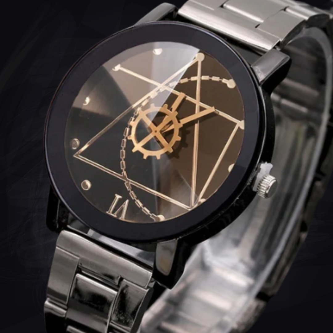 Fashion Gear Compass Turntable Stainless Steel Couple Watches (Men’s & Women’s)