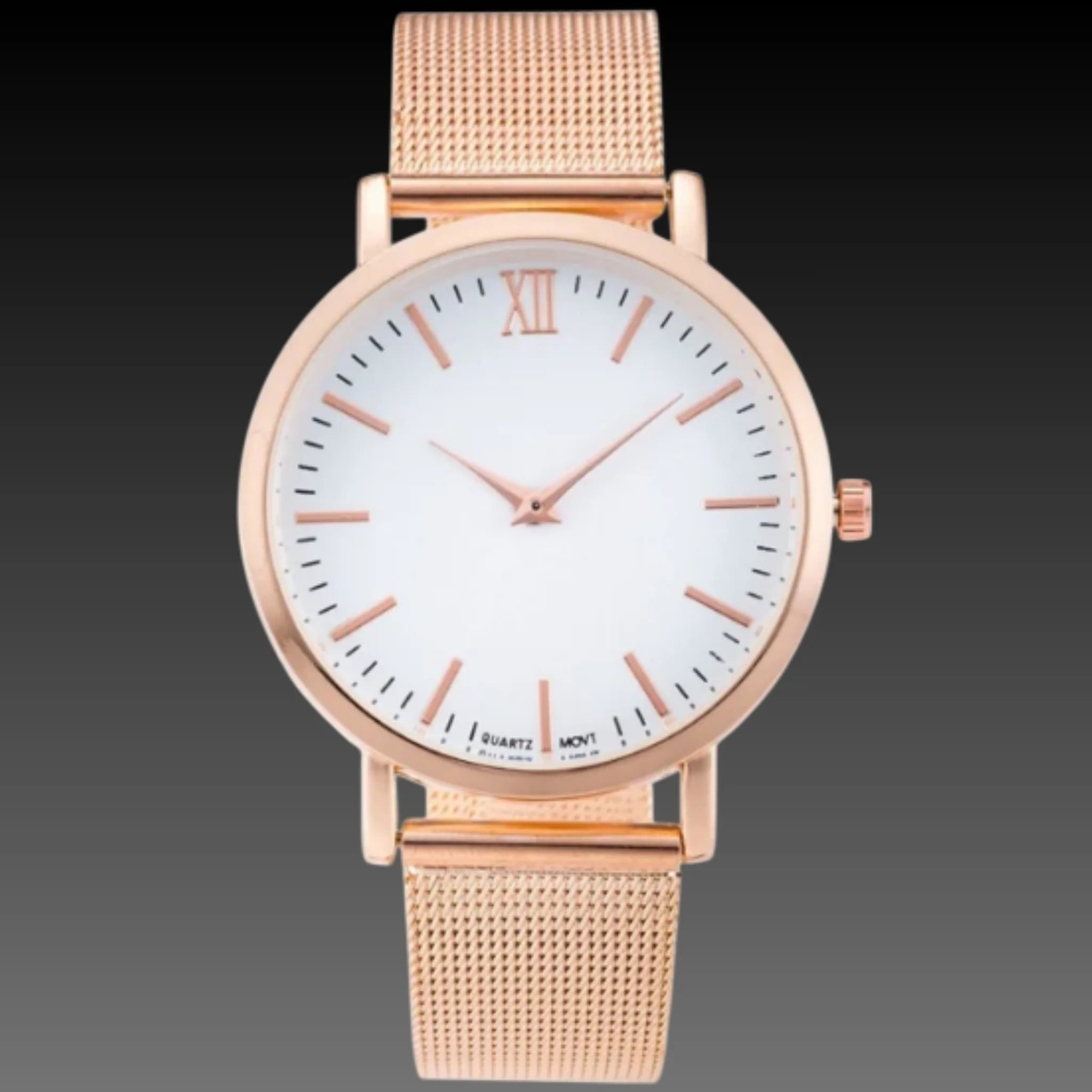 Women's Marble Dial Minimalist Watch | Mesh Strap | Modern Art Design