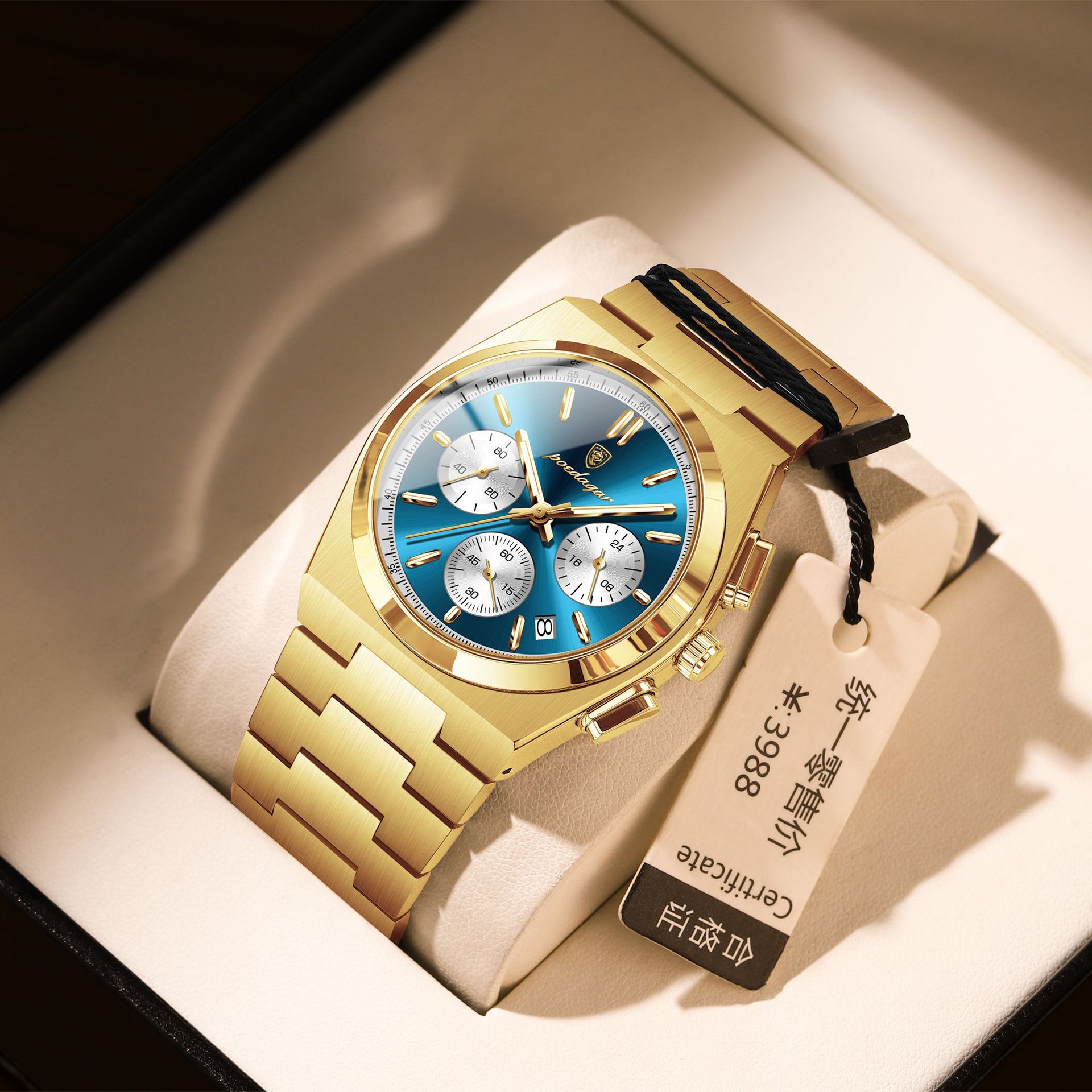 Mens Waterproof Multifunctional Luminous Ultra-thin Watch