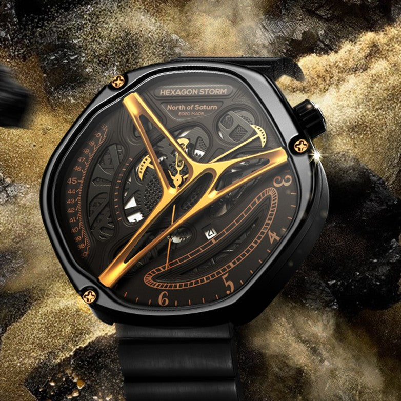 Men's 46mm Hollowed Out Alien High-End Watch | Stainless Steel