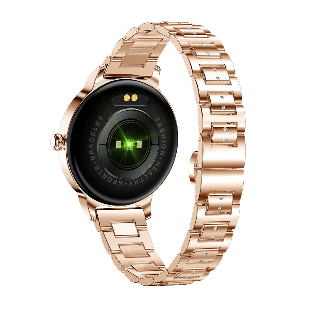 Ladies AK38 Smart Watch – Fashion Personality Stainless Steel Fitness Tracker with 1.09" Color Screen