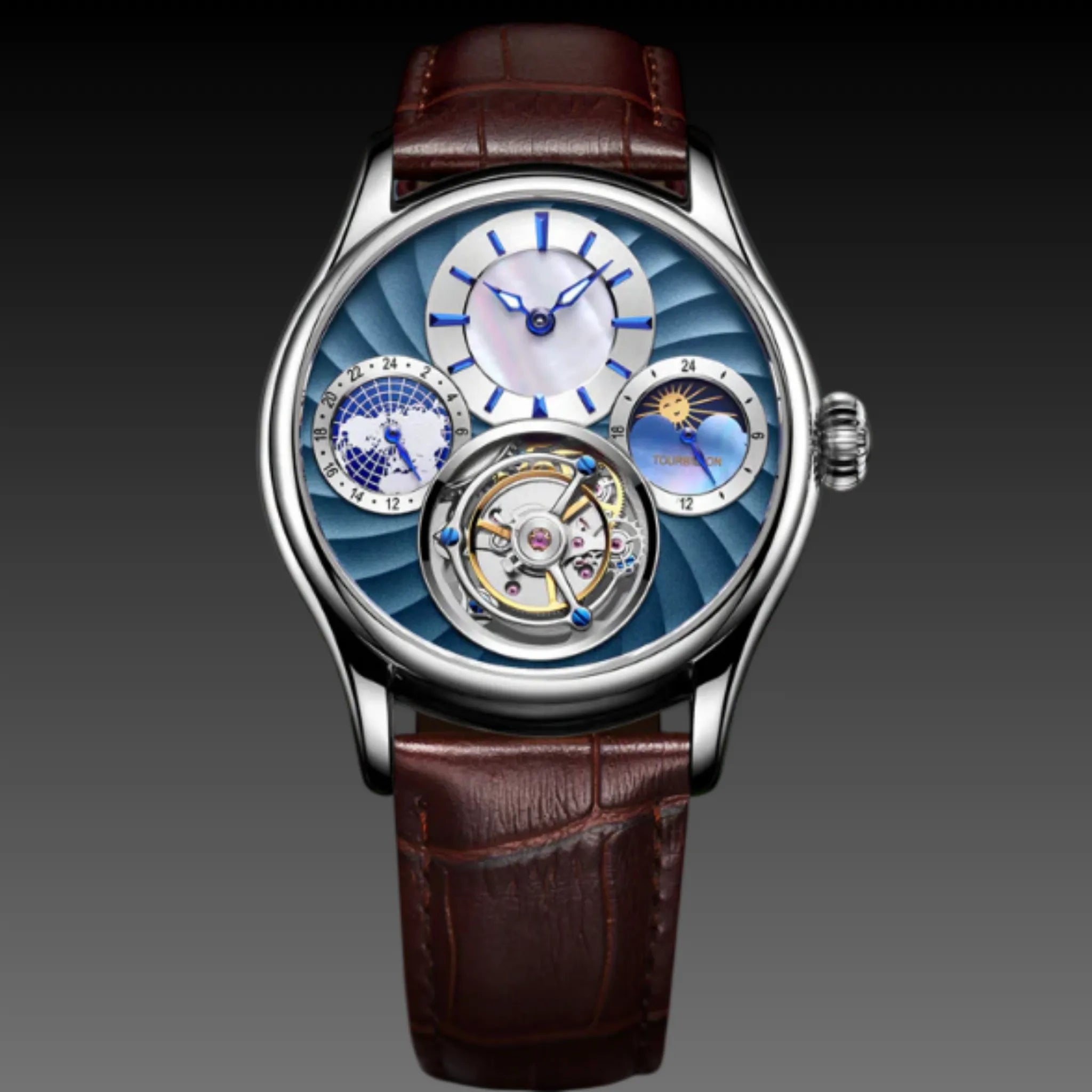 Hollow automatic men's business mechanical watch