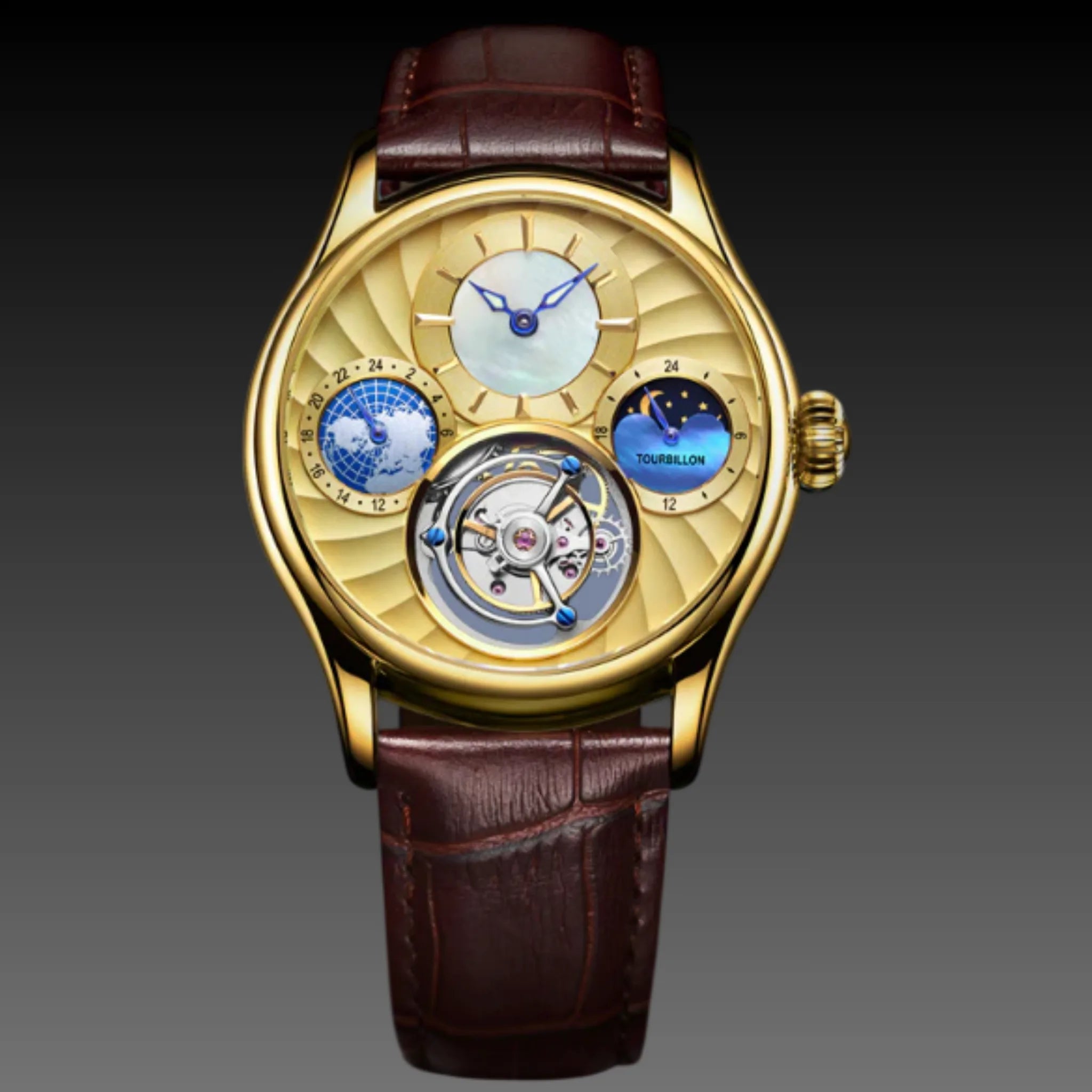 Hollow automatic men's business mechanical watch