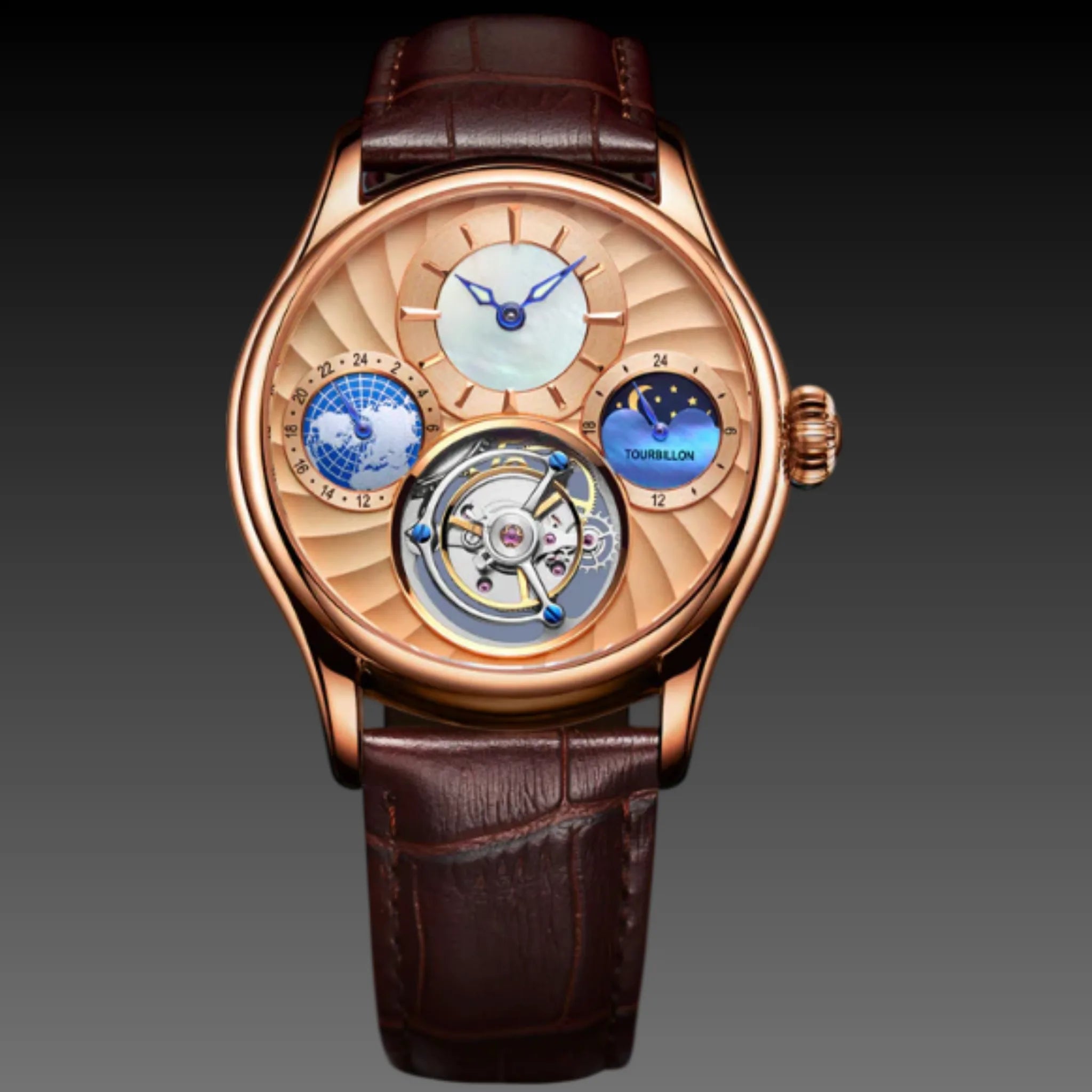 Hollow automatic men's business mechanical watch