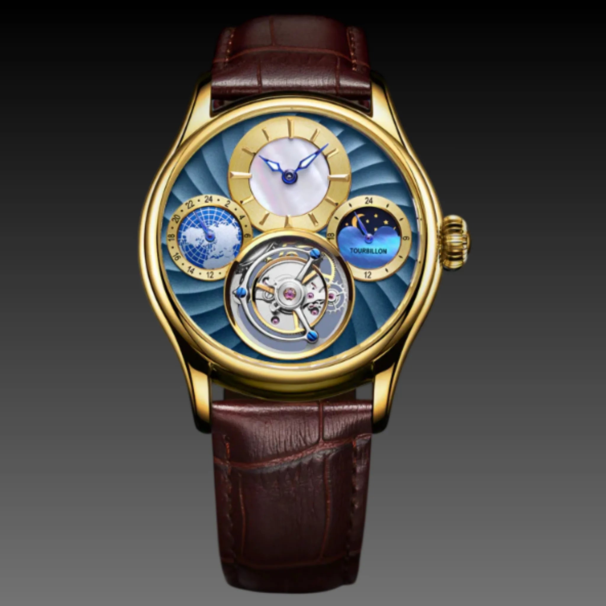 Hollow automatic men's business mechanical watch