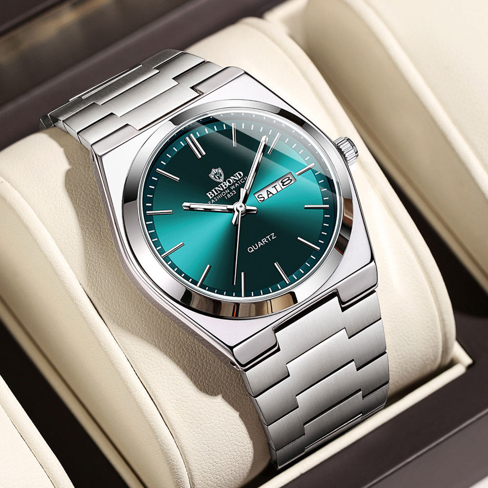 Fashion Stainless Steel Men's Business Casual Quartz Watch (43mm x 11mm)