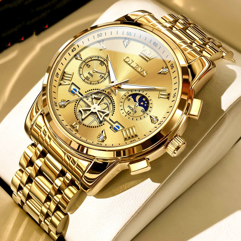 Luminous Non-mechanical Men's Multifunctional Waterproof Quartz Watch