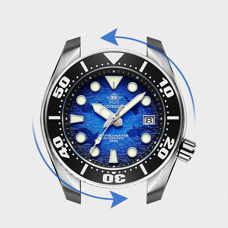 Men's High-Grade Automatic Diver Watch – Sapphire Crystal with NATO, Rubber & Steel Strap Options