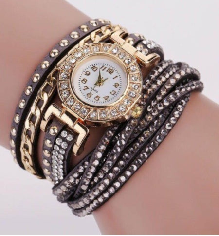 Luxury Braided Twist Watch: 28mm Petite Dial | 8mm Slim | Fashion Quartz Bracelet