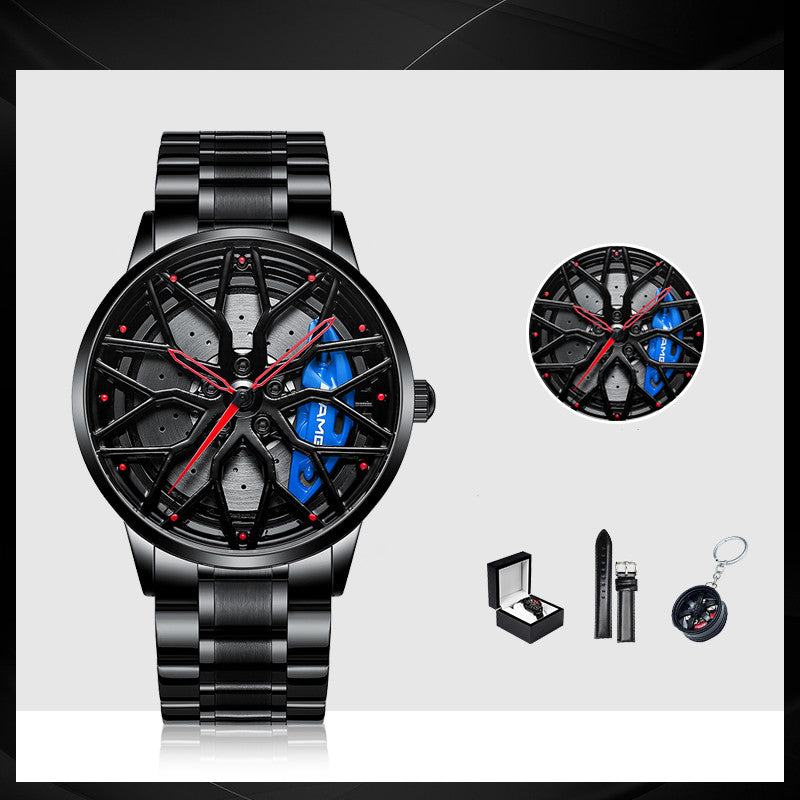 Men's Forged Caliper Spinner Watch: 3D Spinning Rim | JDM & Supercar Edition