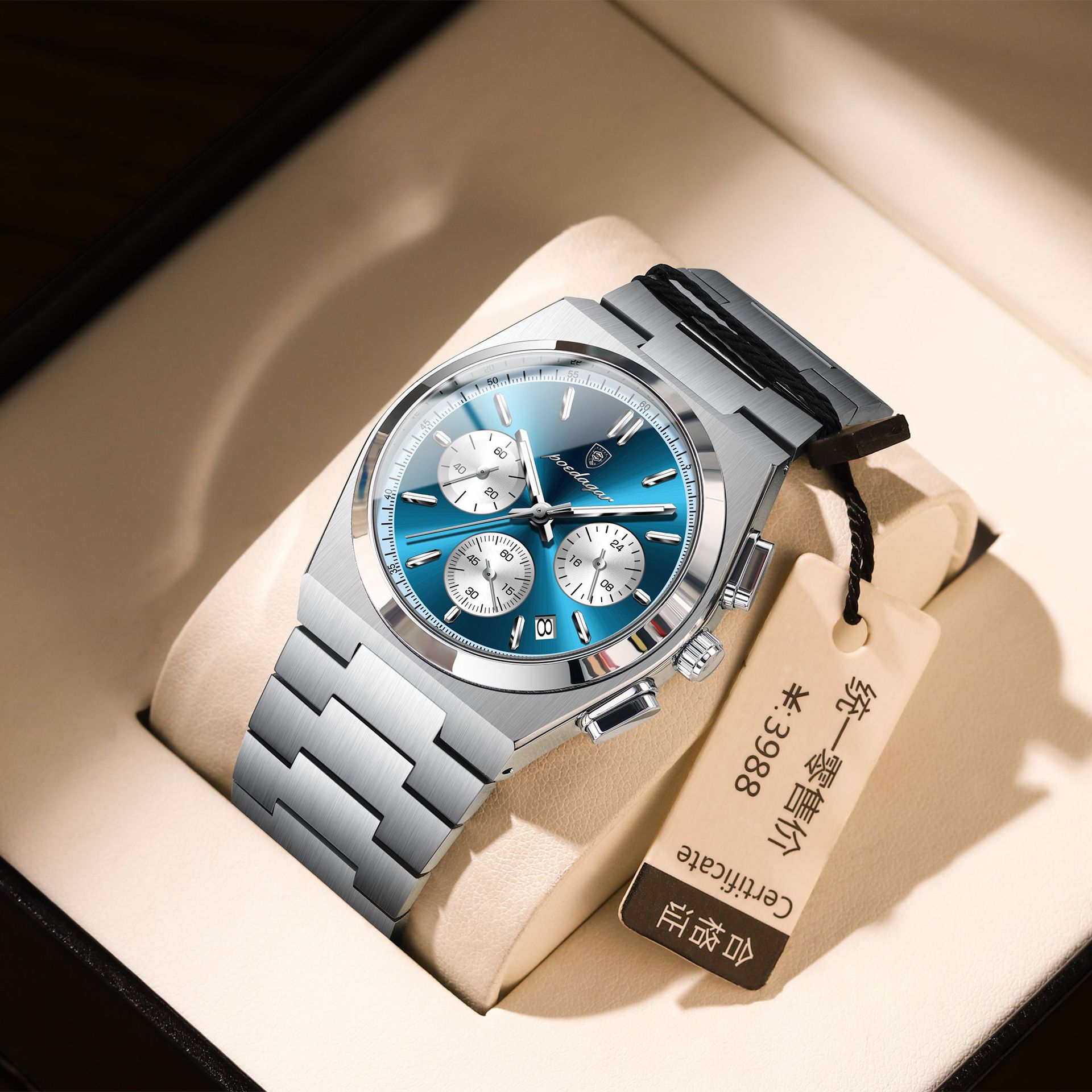 Mens Waterproof Multifunctional Luminous Ultra-thin Watch