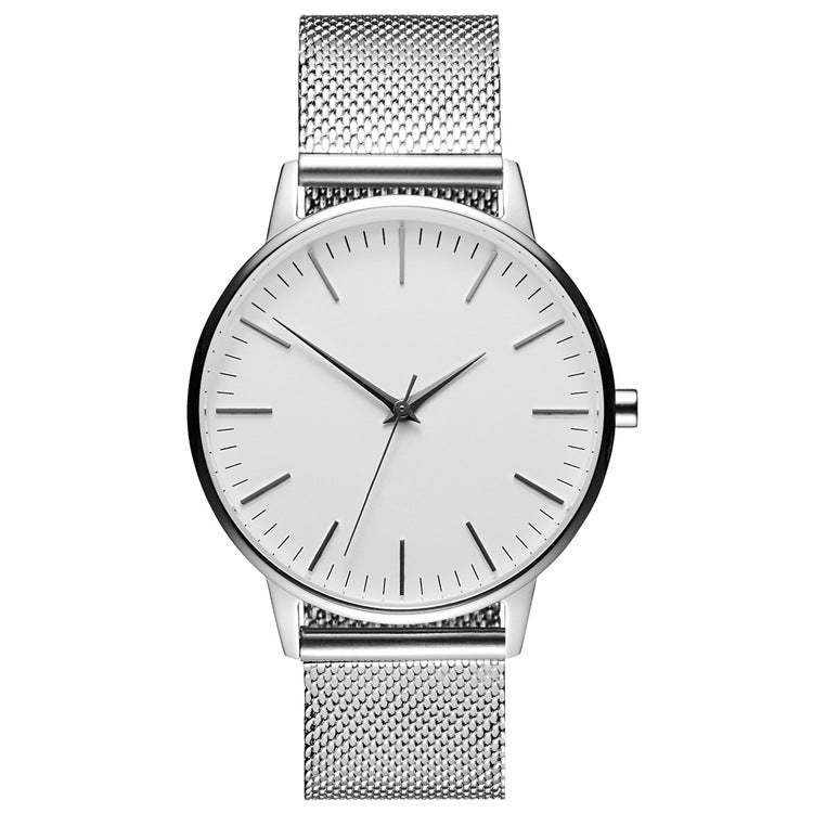 Casual Ultra-thin Fashion Quartz Watch With A Metal Mesh Band