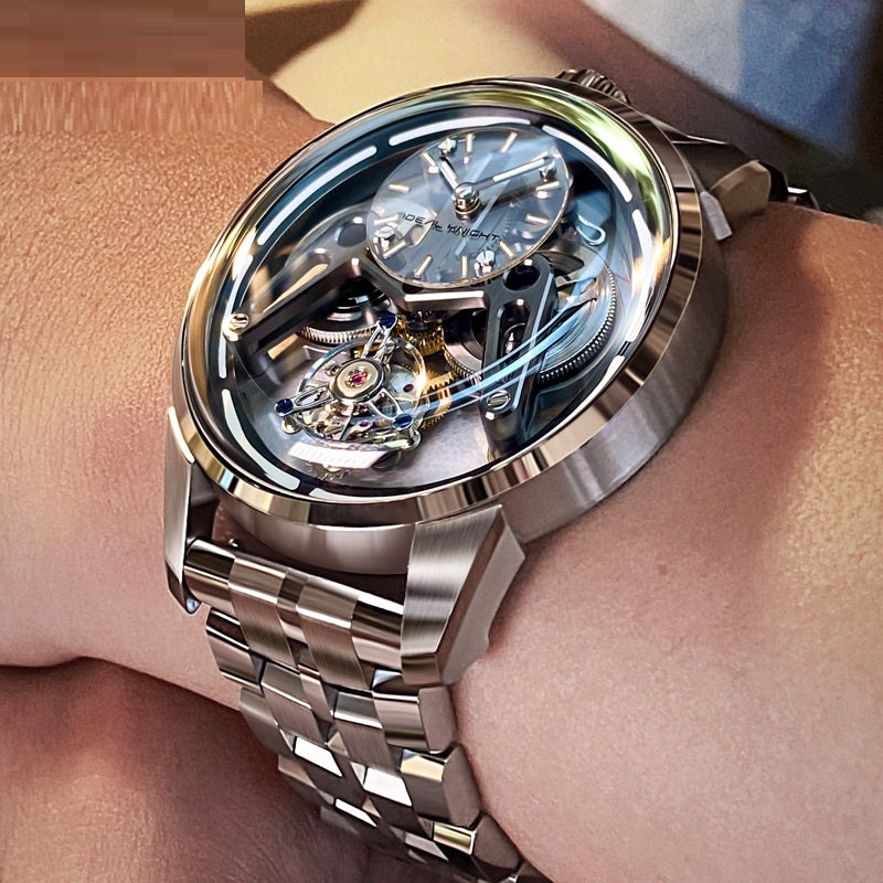 New Armor Tourbillon Mechanical Watch for Men — 13.5mm Oversize Metal Watch
