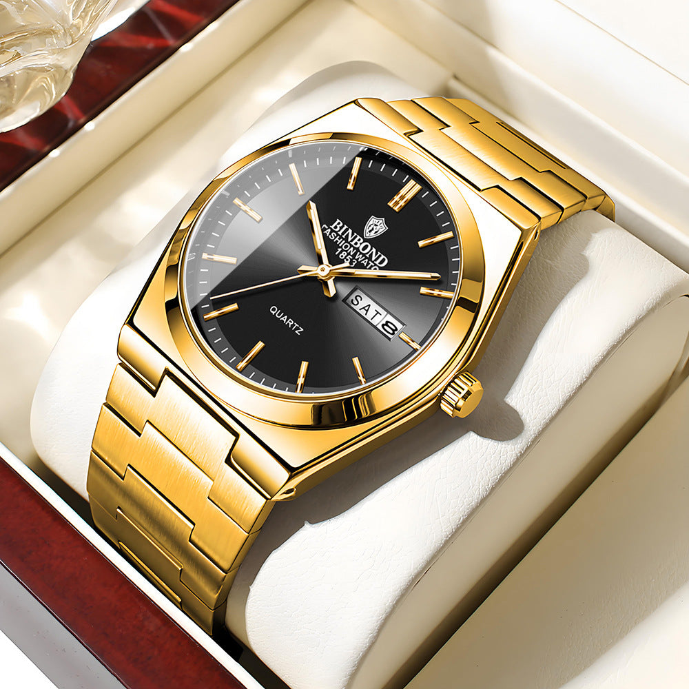 Fashion Stainless Steel Men's Business Casual Quartz Watch (43mm x 11mm)