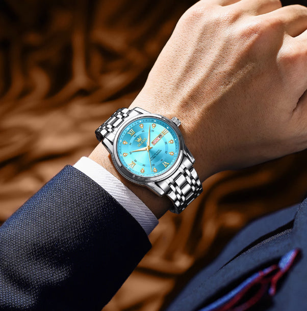 Luxury Roman Scale Calendar Watch: Model 5513 | 29mm Ladies Quartz | 9mm Slim Steel Belt