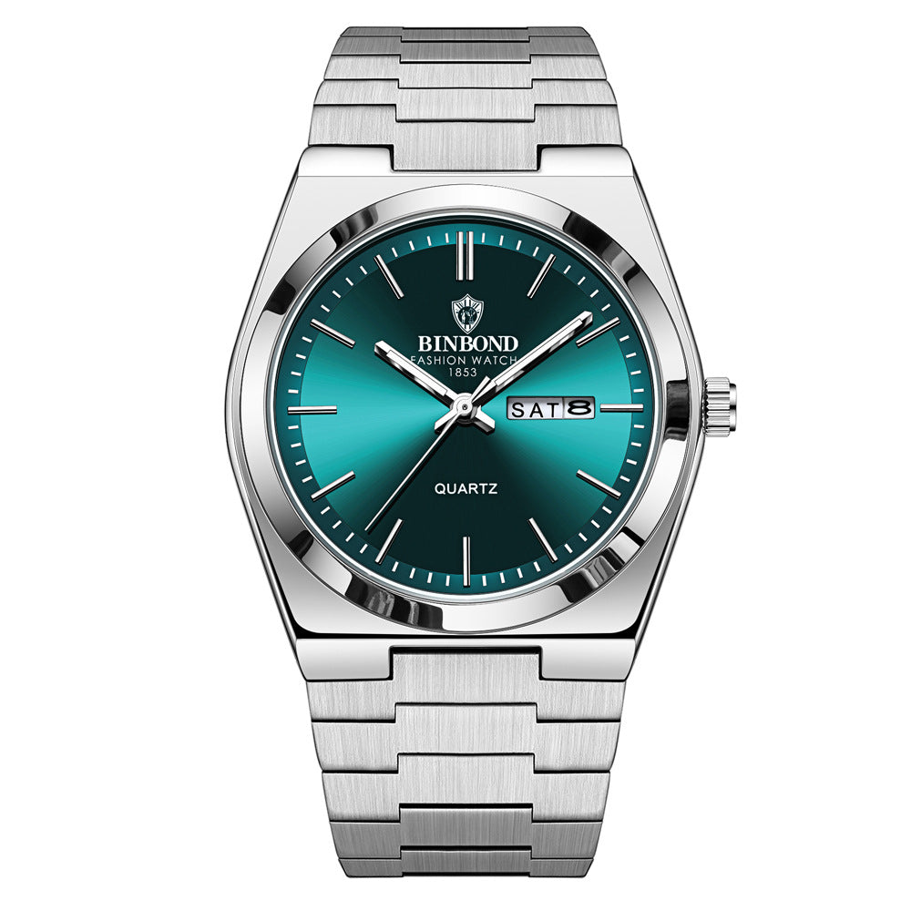 Fashion Stainless Steel Men's Business Casual Quartz Watch (43mm x 11mm)