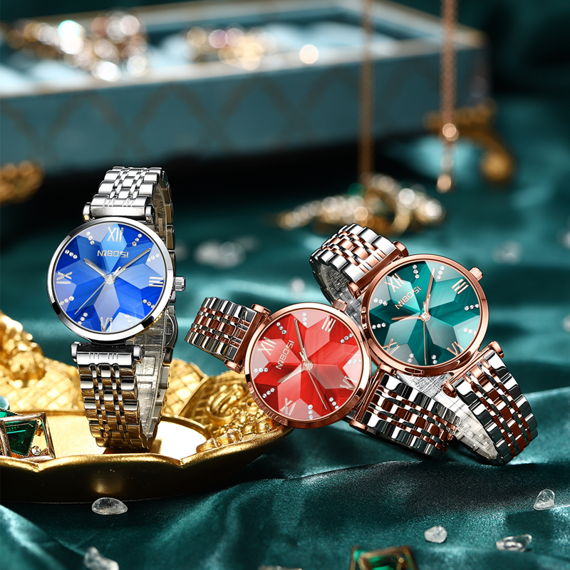 Ladies Fashion Galvanized Steel Watch – Multifunction Quartz with Luminous Dial & Chronograph