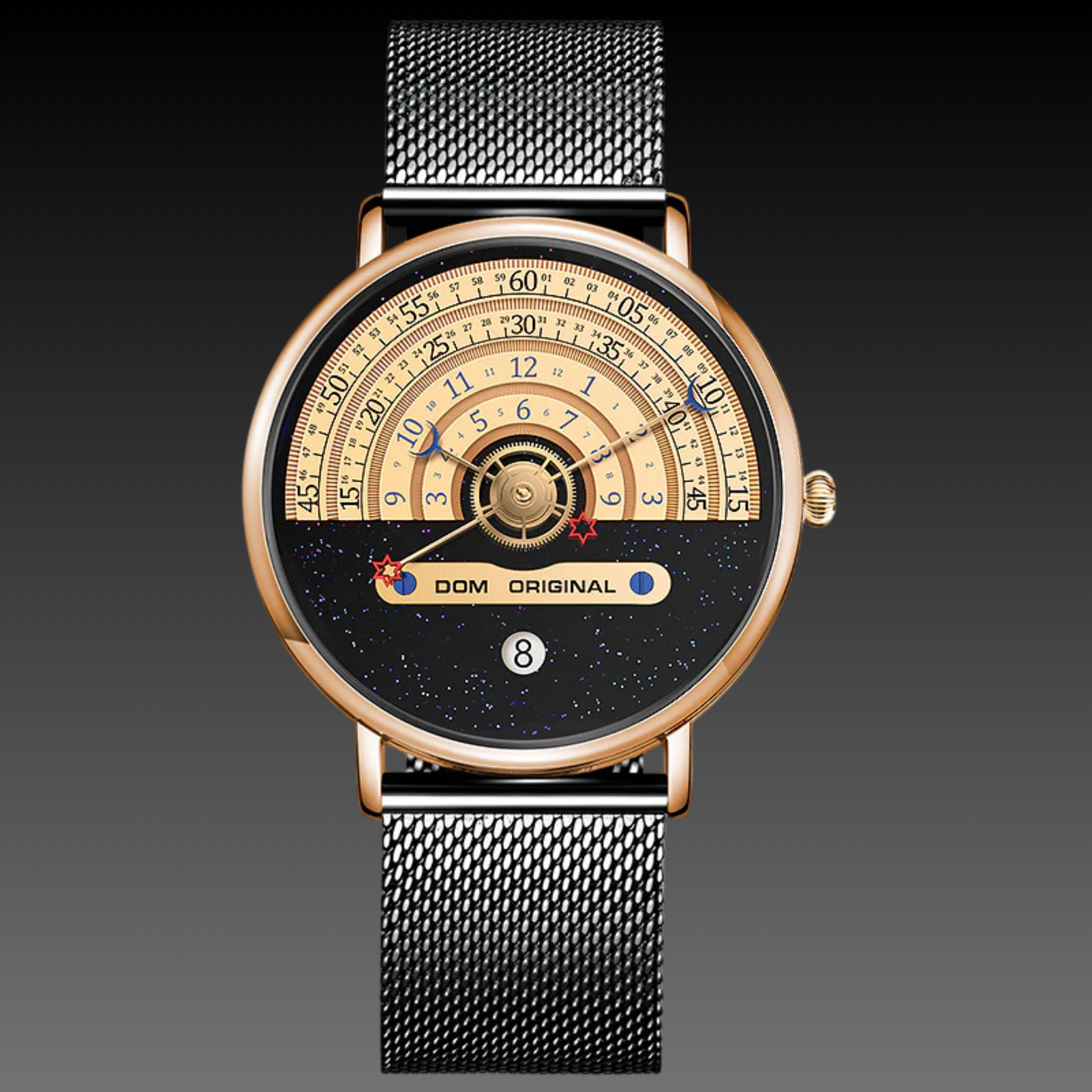 Men's Modern Tech Sport Watch | Quartz Date Calendar | Textured Dial Design