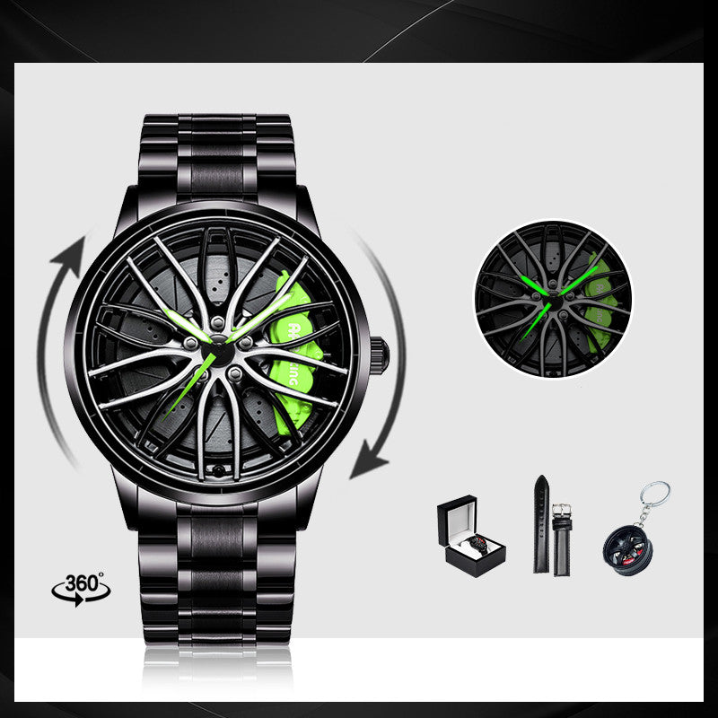 Men's Forged Caliper Spinner Watch: 3D Spinning Rim | JDM & Supercar Edition