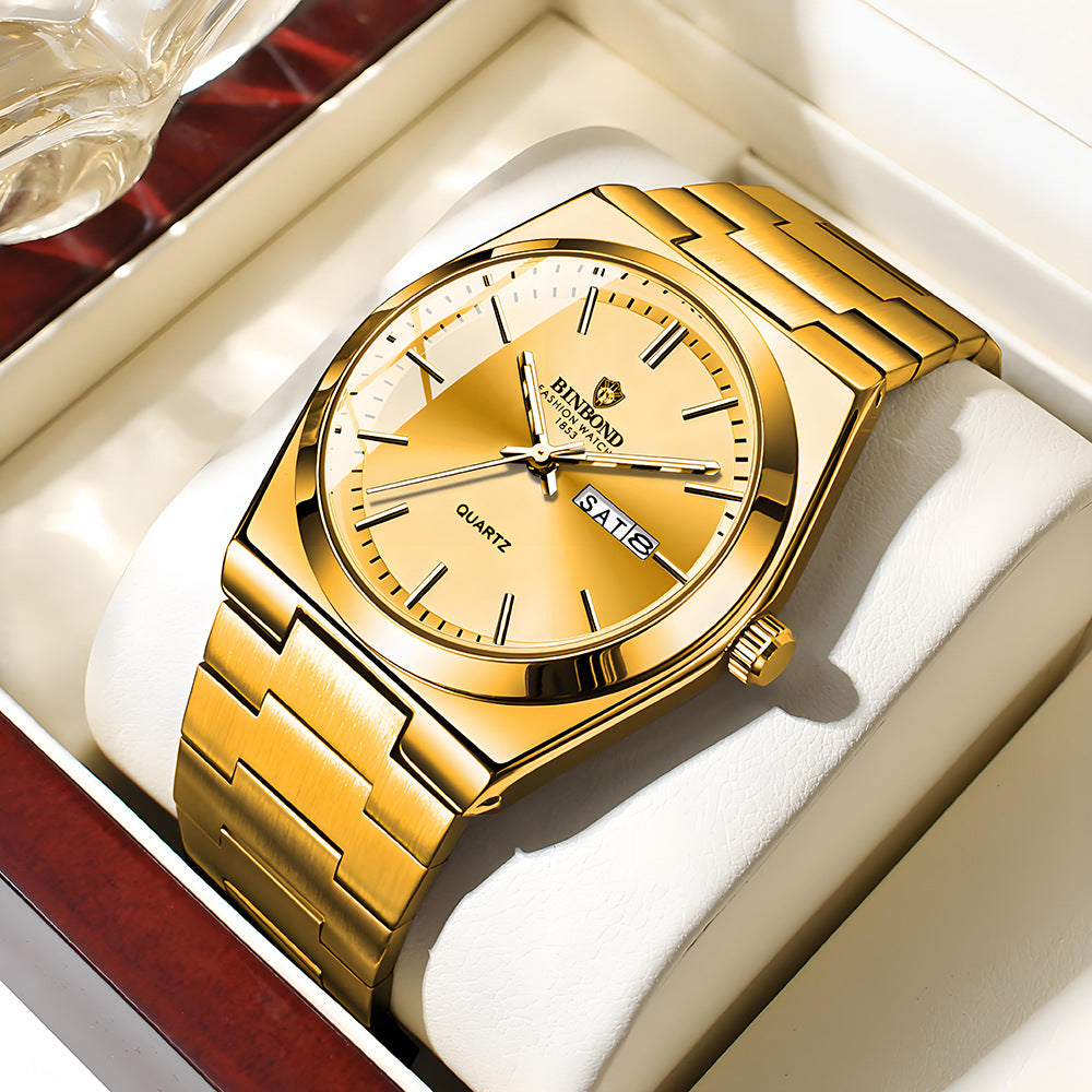 Fashion Stainless Steel Men's Business Casual Quartz Watch (43mm x 11mm)