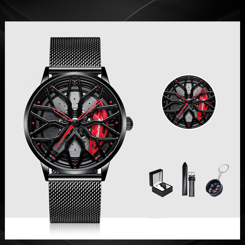 Men's Forged Caliper Spinner Watch: 3D Spinning Rim | JDM & Supercar Edition