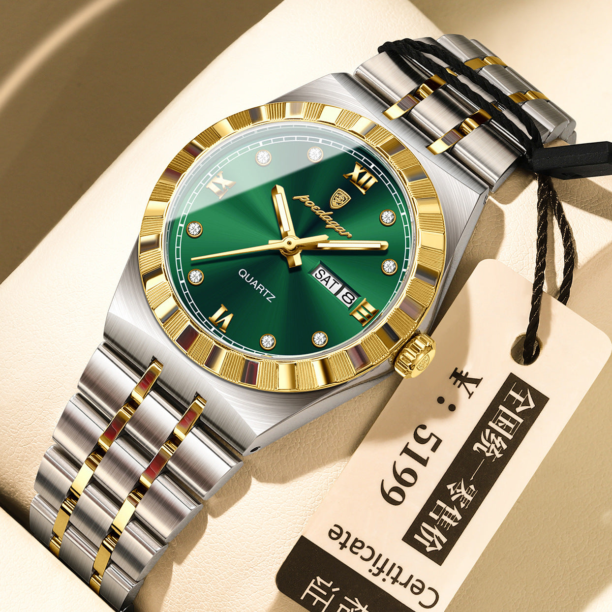 Womens Diamond-studded Waterproof Luminous Fashionable Quartz Watch