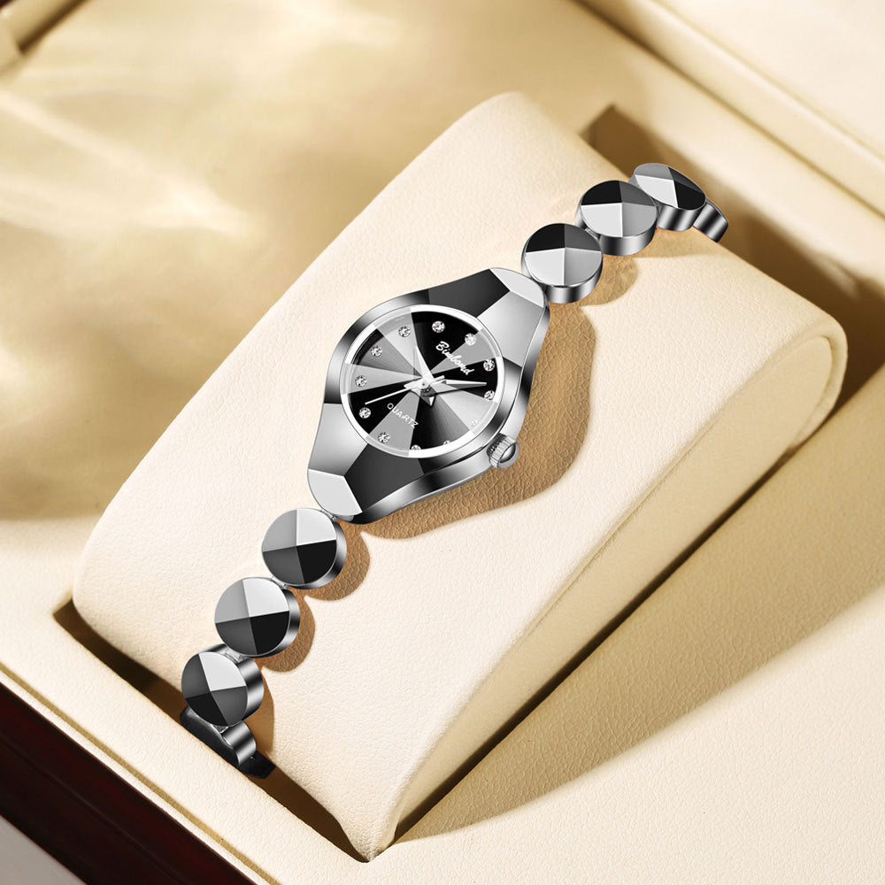 Luxury Vintage Square Watch: 26mm High-Grade Steel | 10mm Thickness | Waterproof Ladies Quartz