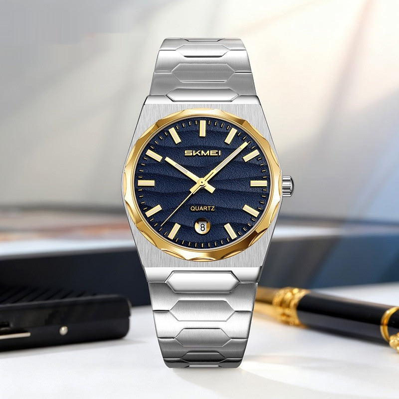 Mens Watch With A Steel Band Calendar Function