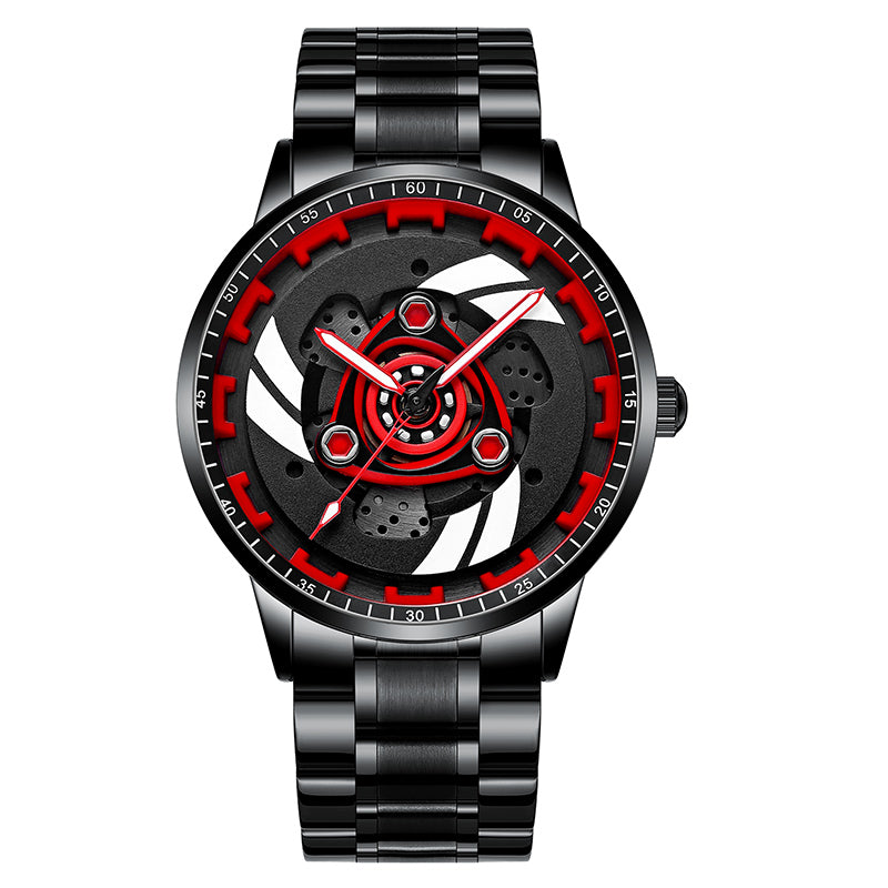Men's Forged Caliper Spinner Watch: 3D Spinning Rim | JDM & Supercar Edition