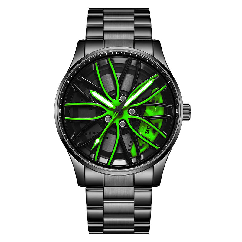 Rotating Dial Watch With A Hollowed-out Design