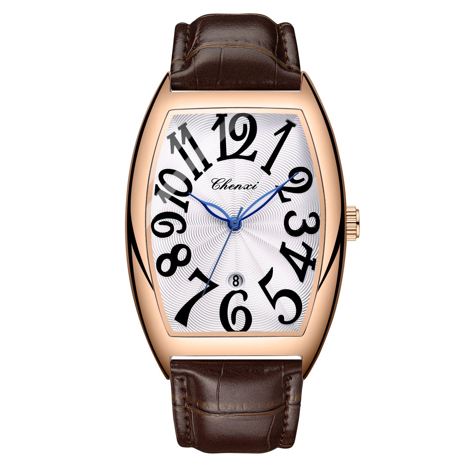 Mens Digital Watch Calendar Casual Leather Belt