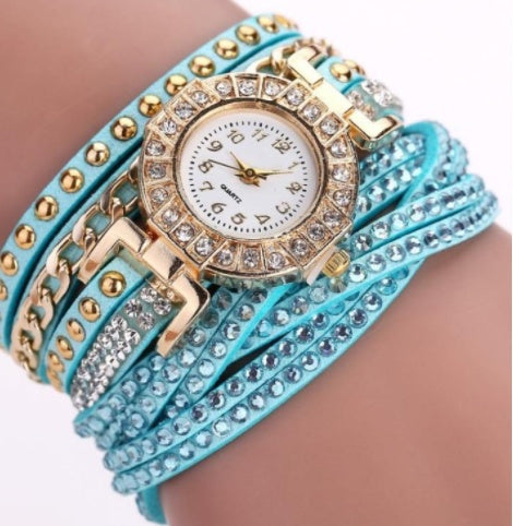 Luxury Braided Twist Watch: 28mm Petite Dial | 8mm Slim | Fashion Quartz Bracelet