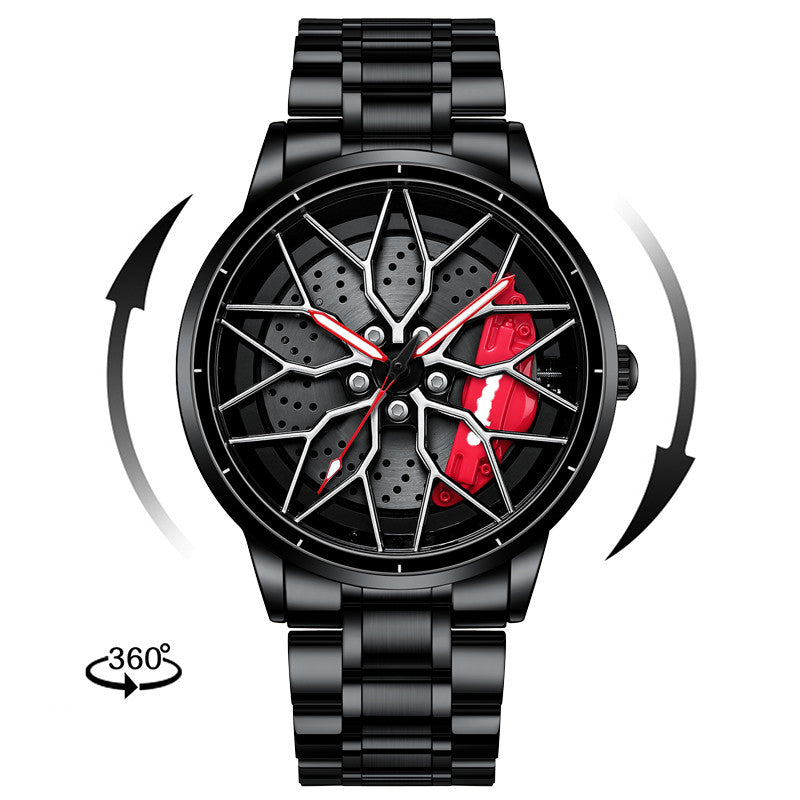 Men's Forged Caliper Spinner Watch: 3D Spinning Rim | JDM & Supercar Edition