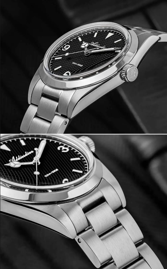 36mm Vintage Explorer Style Watch: Sweep Second Quartz | 100M Waterproof | K1 Bubble Glass
